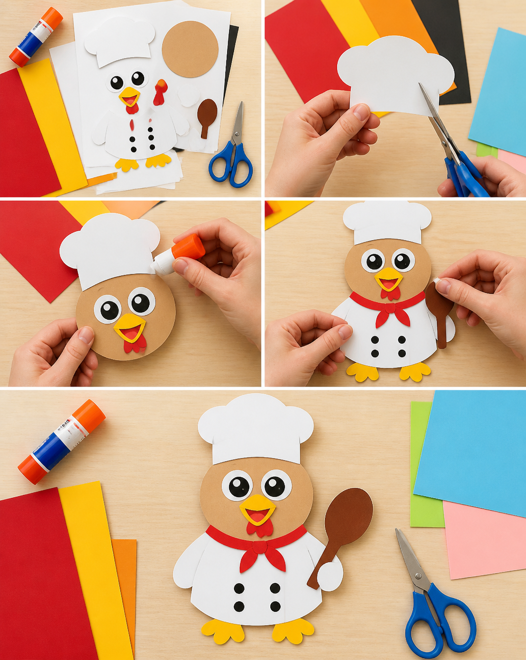 Chef Turkey Disguise Craft for Kids [Free PDF Template]