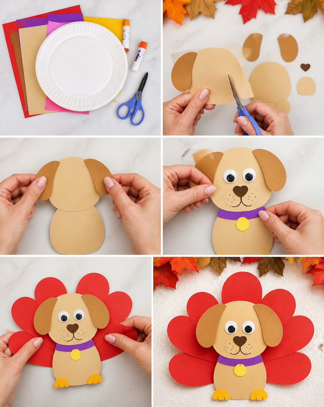 Dog Turkey Disguise Project Craft for Kids [Free PDF Template]