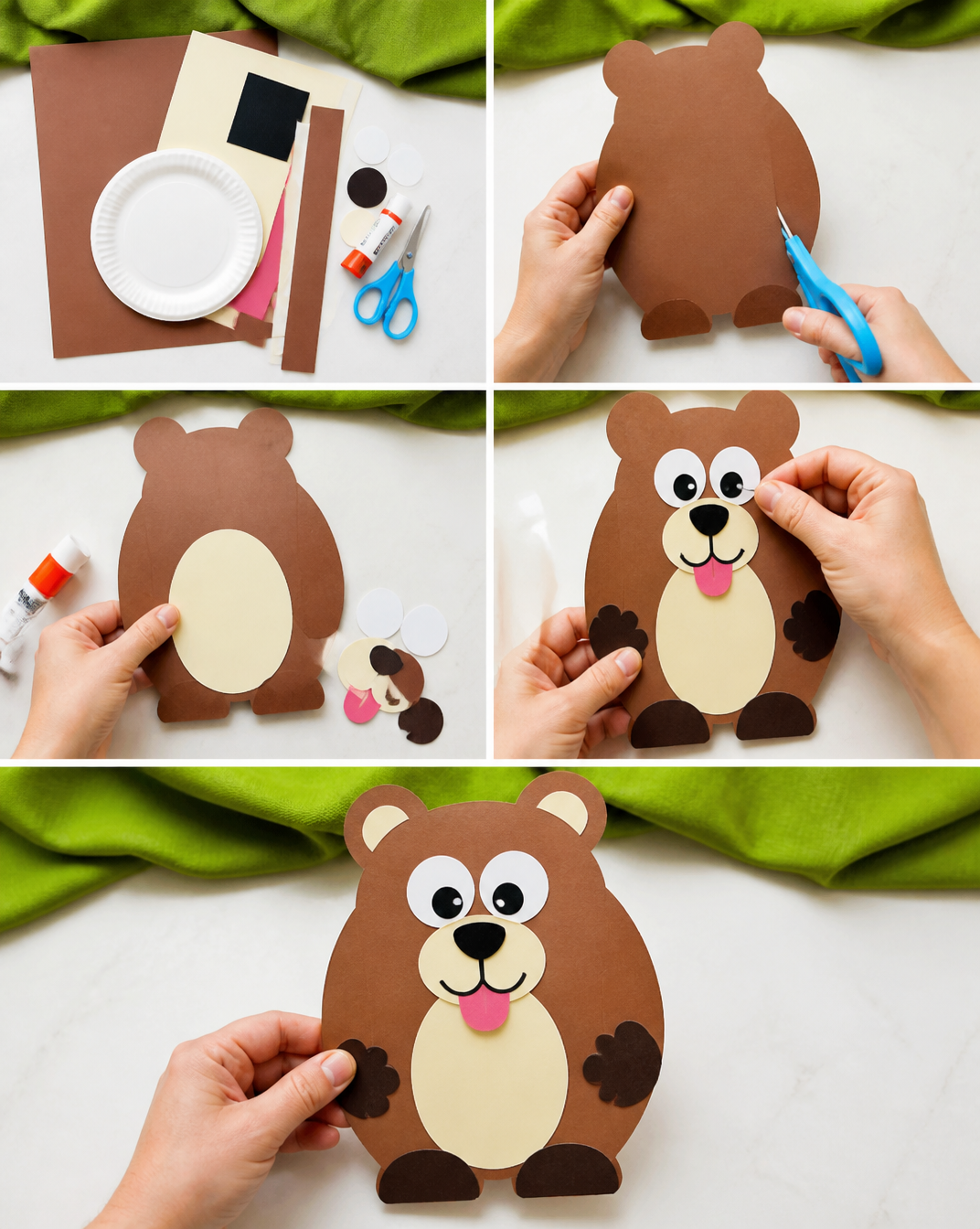 Turkey Disguise Bear Craft For Kids (Free Printable Template)