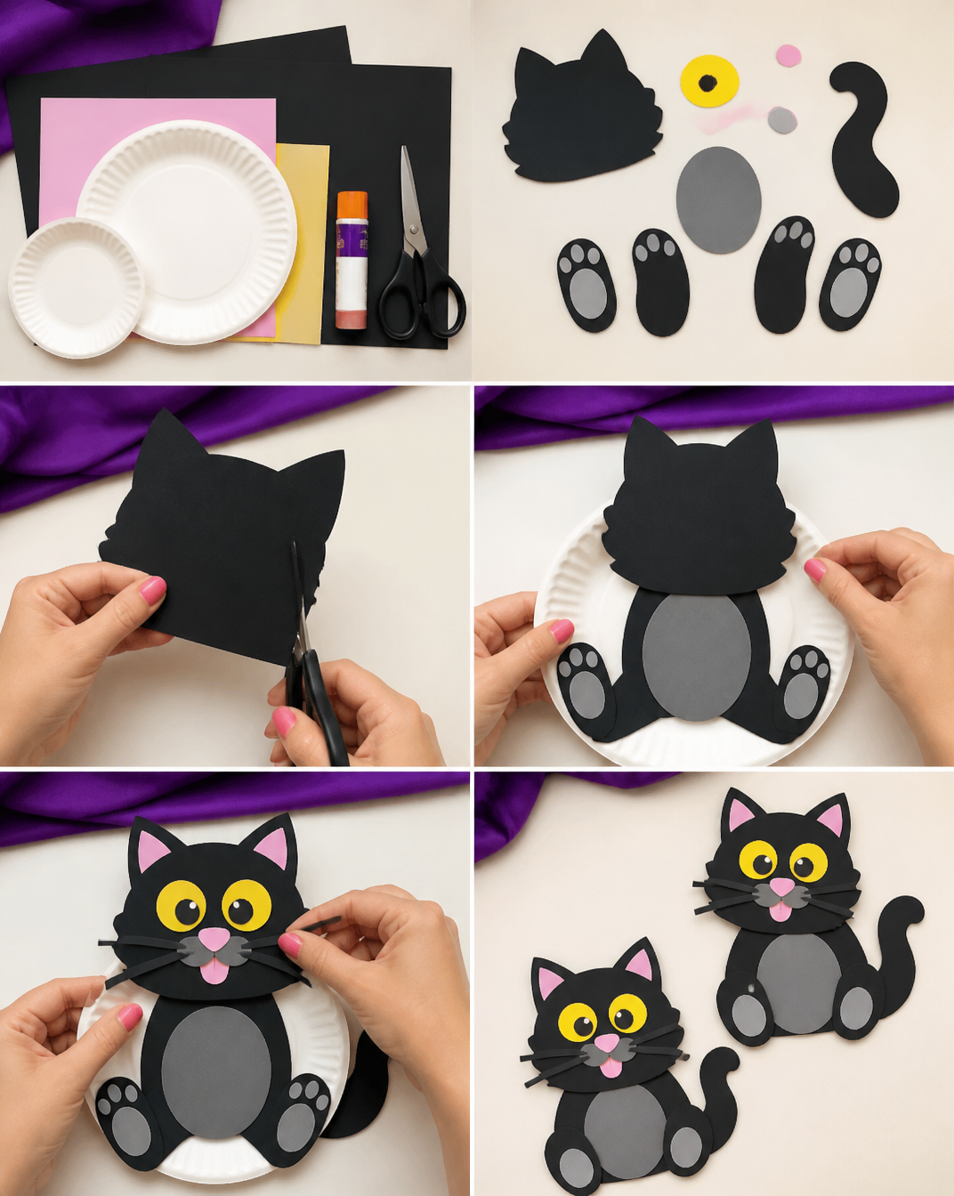 Black Cat Turkey Disguise Craft For Kids (Free PDF Template)
