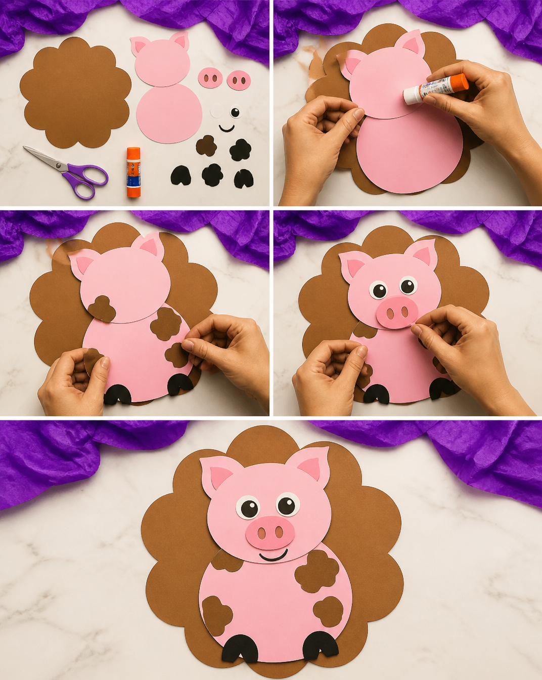 Pig Turkey Disguise Craft For Kids (Free PDF Template)