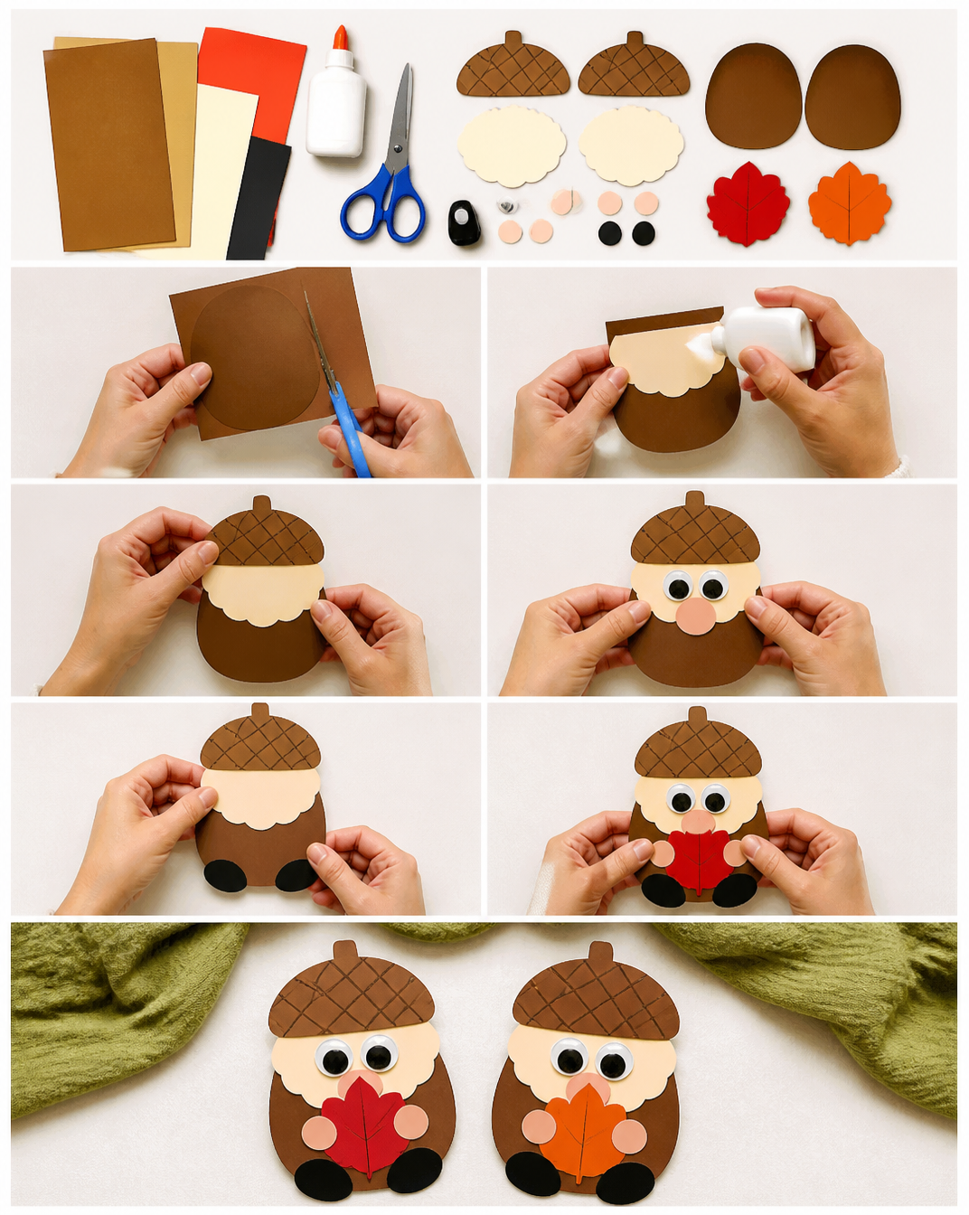 Acorn Gnome Craft For Kids [Free Template]