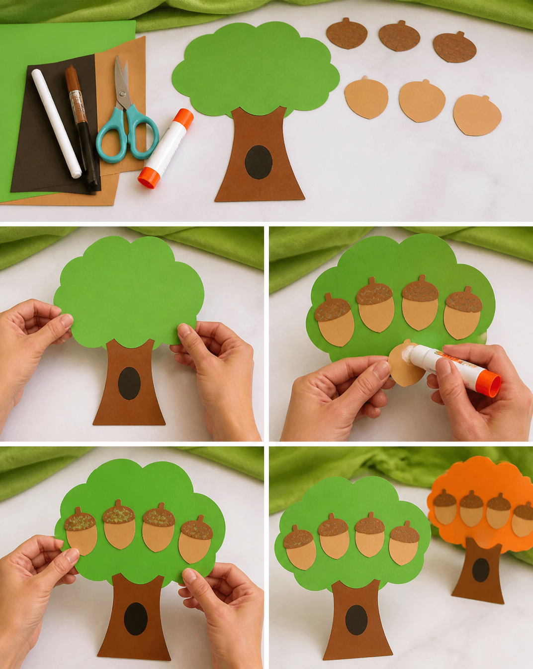 Simple Acorn Name Craft For Kids (Free PDF Template)