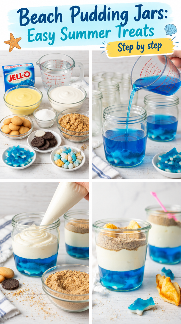 Beach Pudding Jars