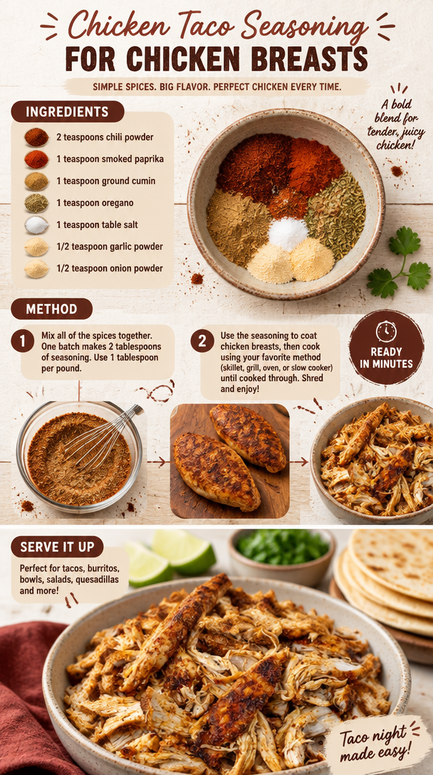 Chicken Taco Seasoning for Chicken Breasts