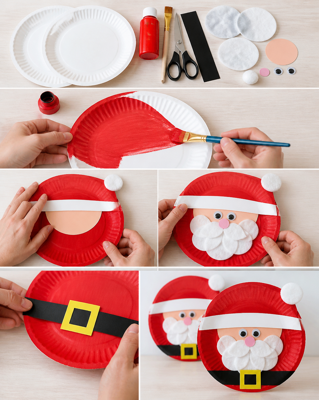 Rocking Paper Plate Santa - Arty Crafty Kids