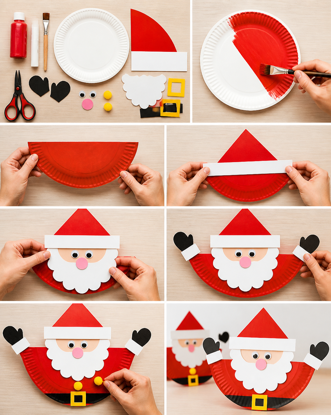 Rocking Paper Plate Santa - Arty Crafty Kids
