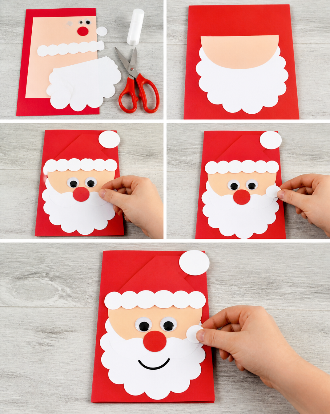 Moving Eyes Santa Craft - Arty Crafty Kids
