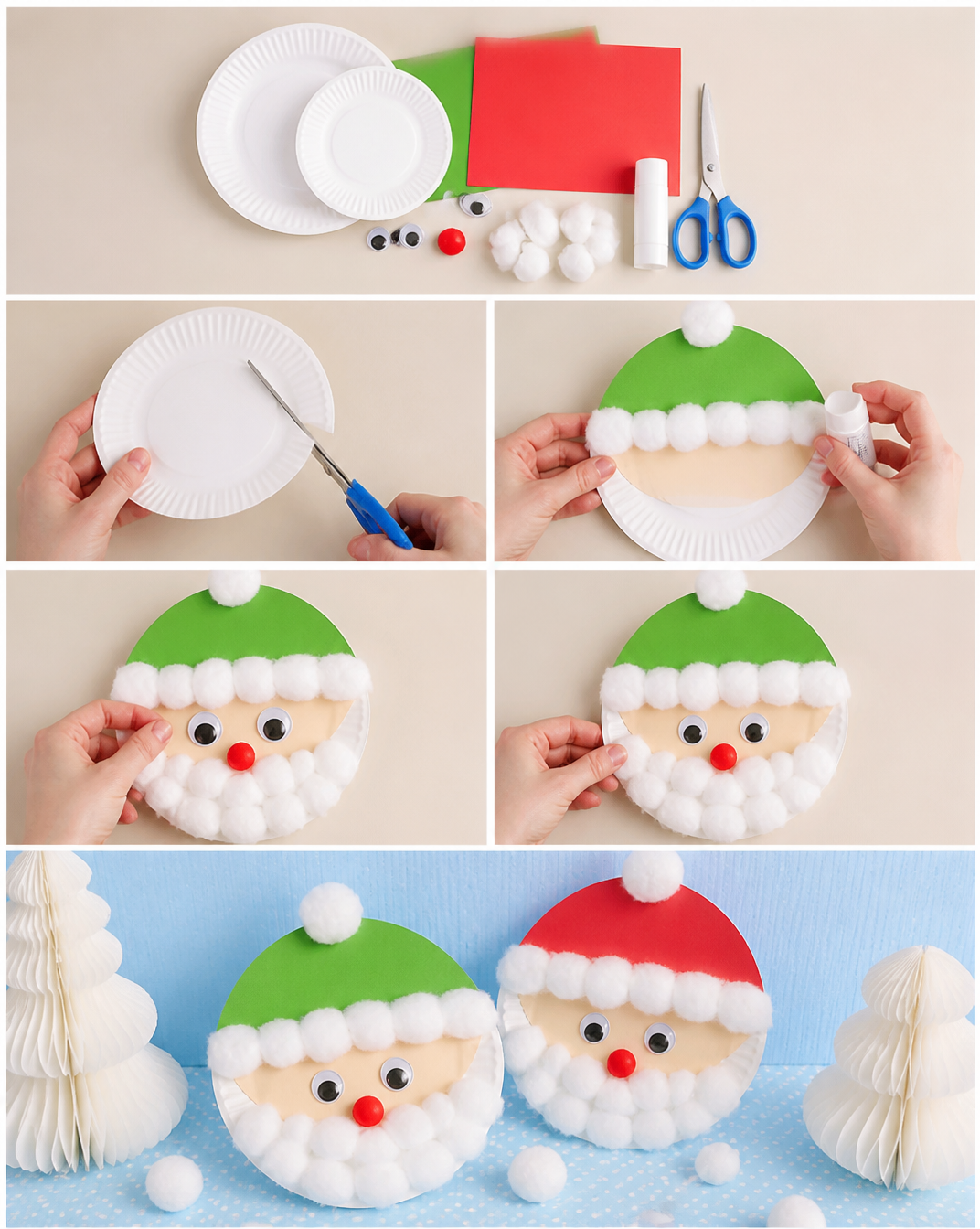 Easy Santa Christmas Card - Arty Crafty Kids
