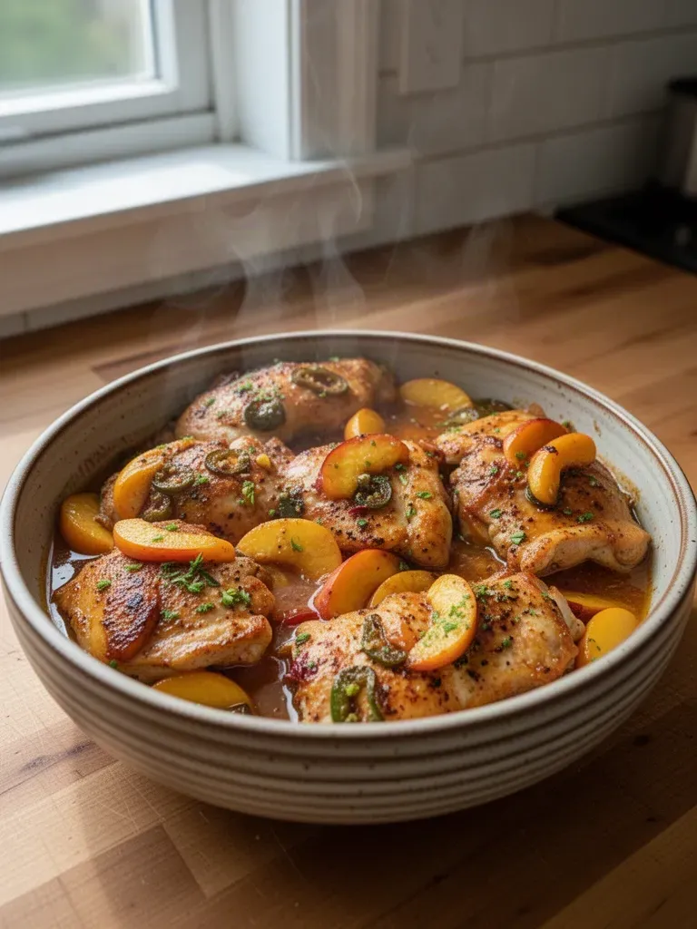 Jalapeño Peach Chicken