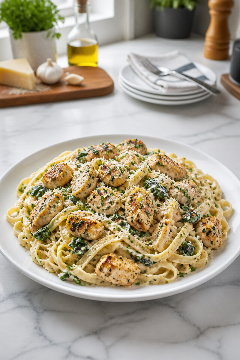 Creamy Garlic Parmesan Chicken Pasta