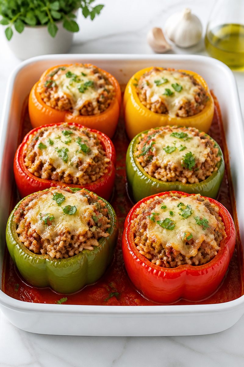 Baked Stuffed Bell Pepper Casserole