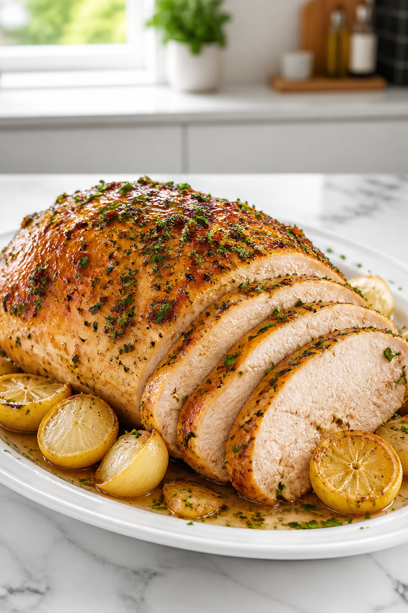 Baked Lemon Herb Turkey Breast