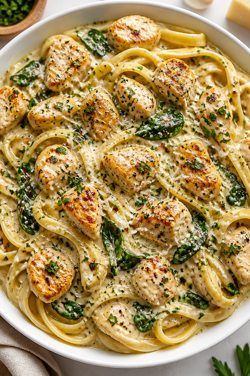 Creamy Garlic Parmesan Chicken Pasta