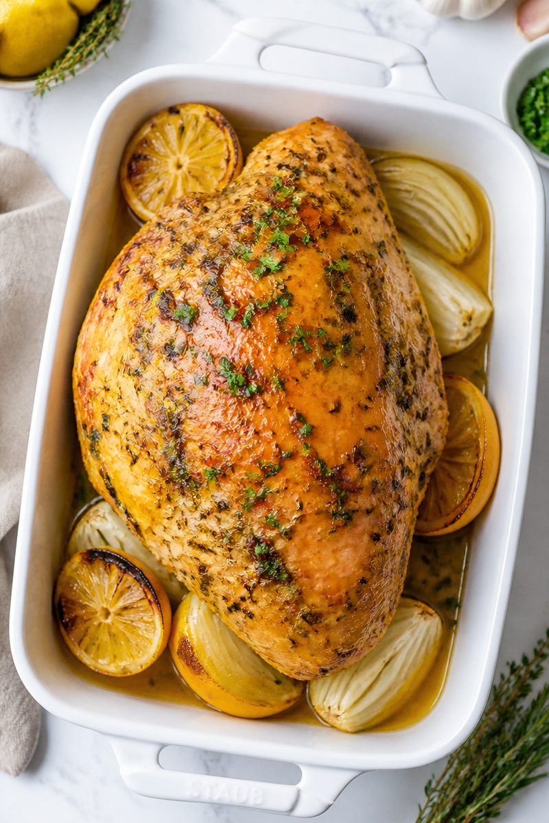 Baked Lemon Herb Turkey Breast