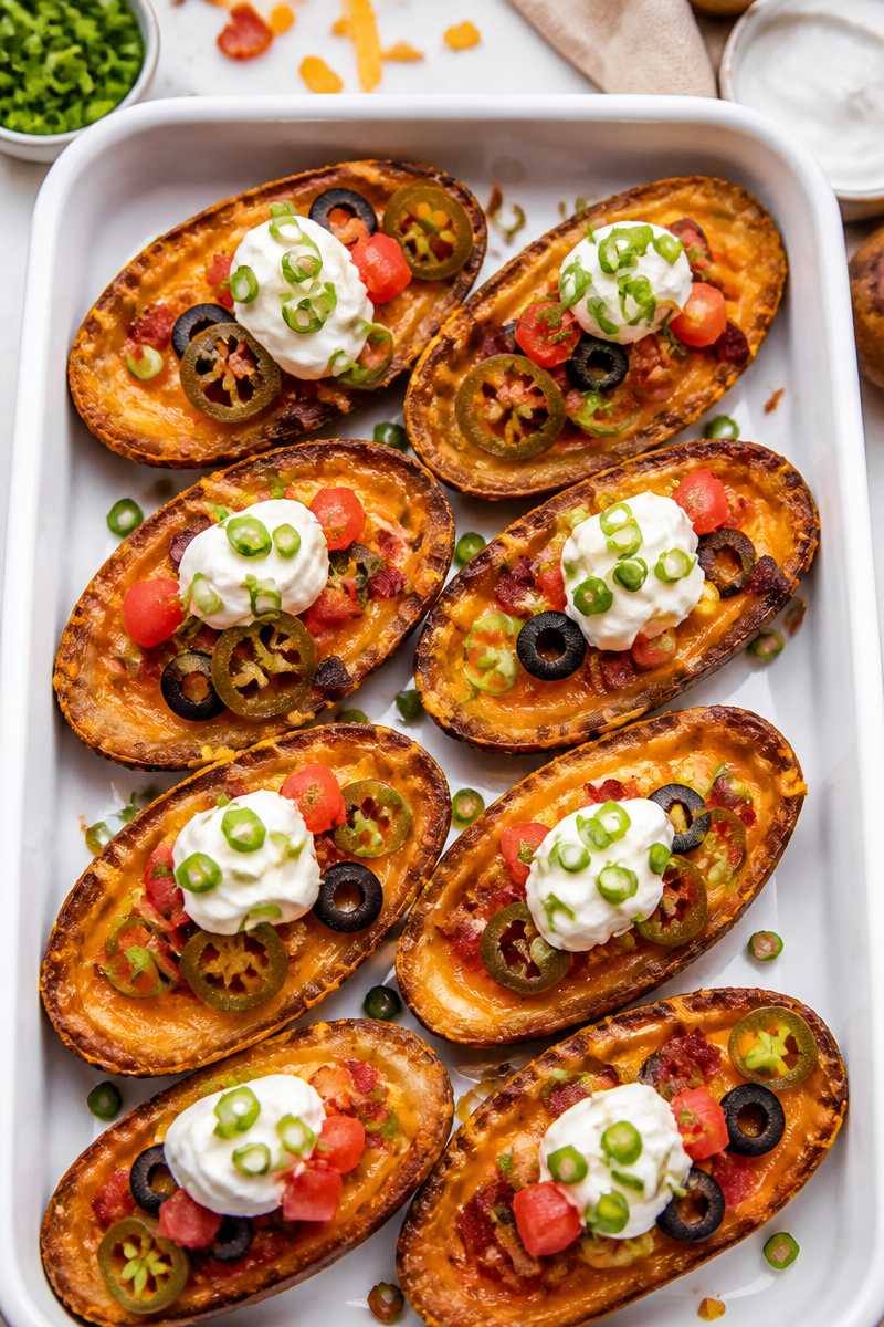 Loaded Baked Potato Skins Bar