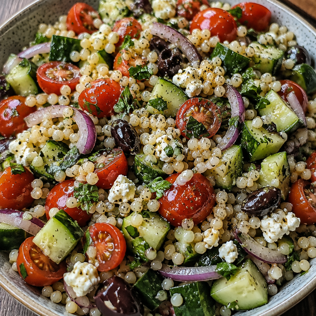 Mediterranean Israeli Couscous Salad