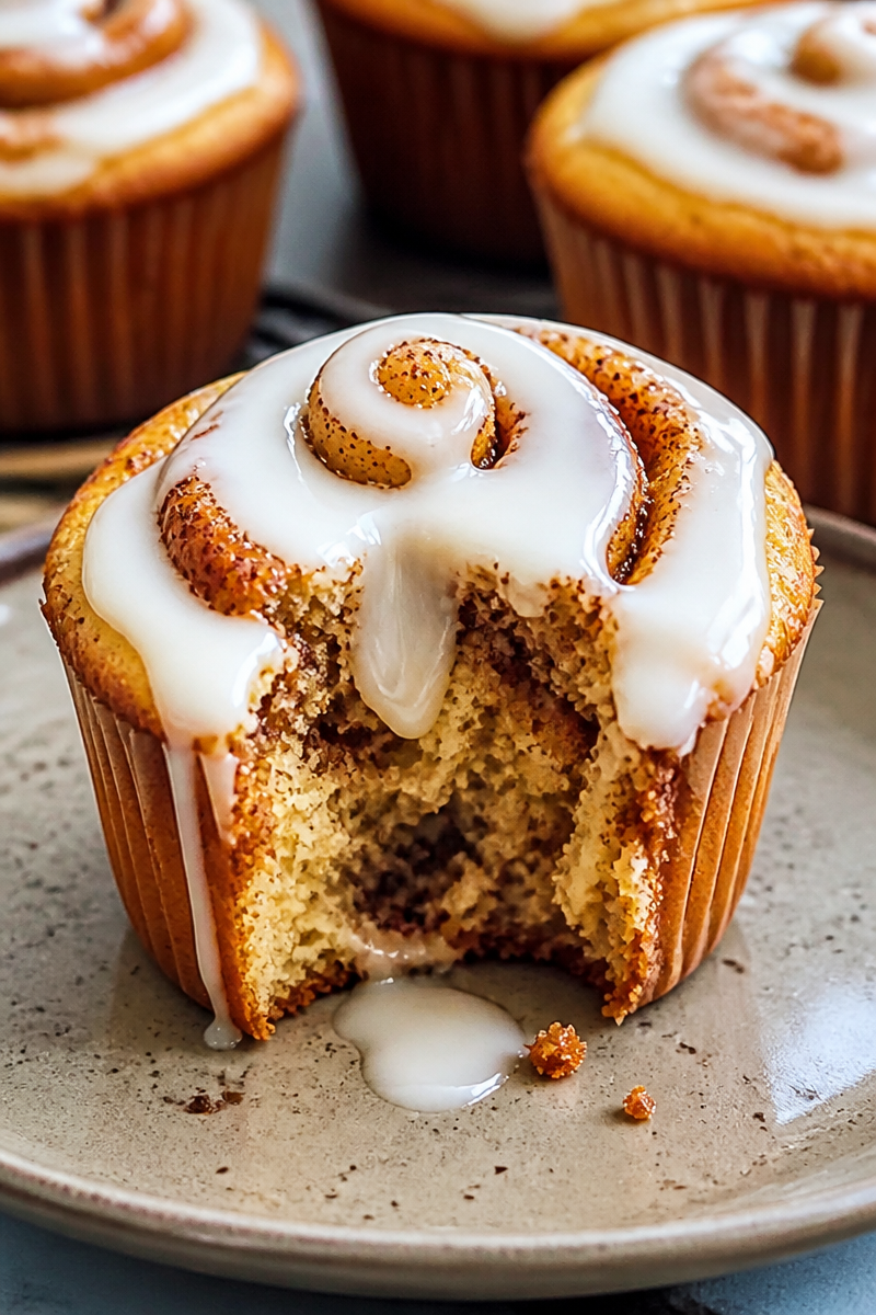 Cozy Pumpkin Cinnamon Roll Muffins