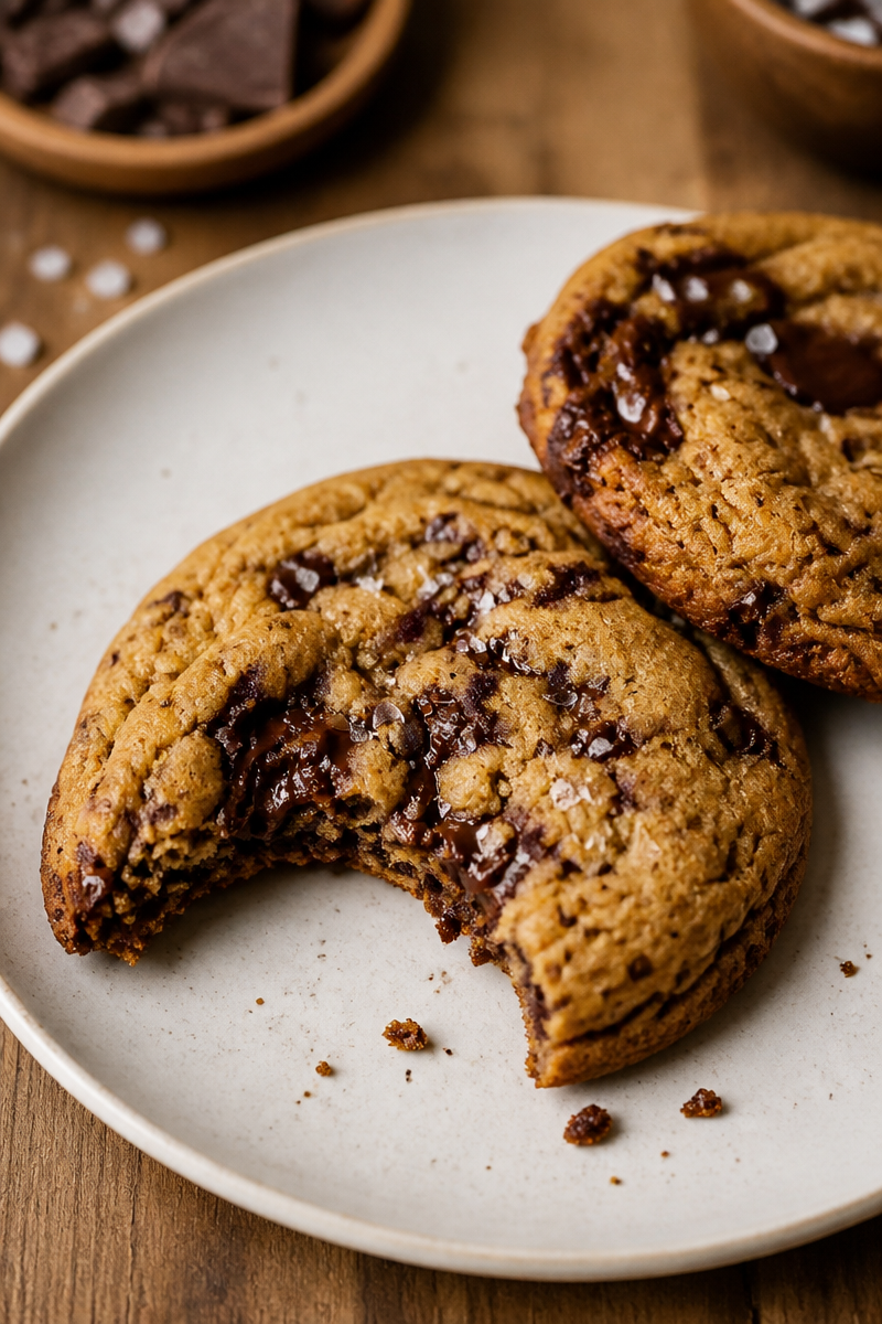 Brown Butter Pumpkin Chocolate Chip Cookies