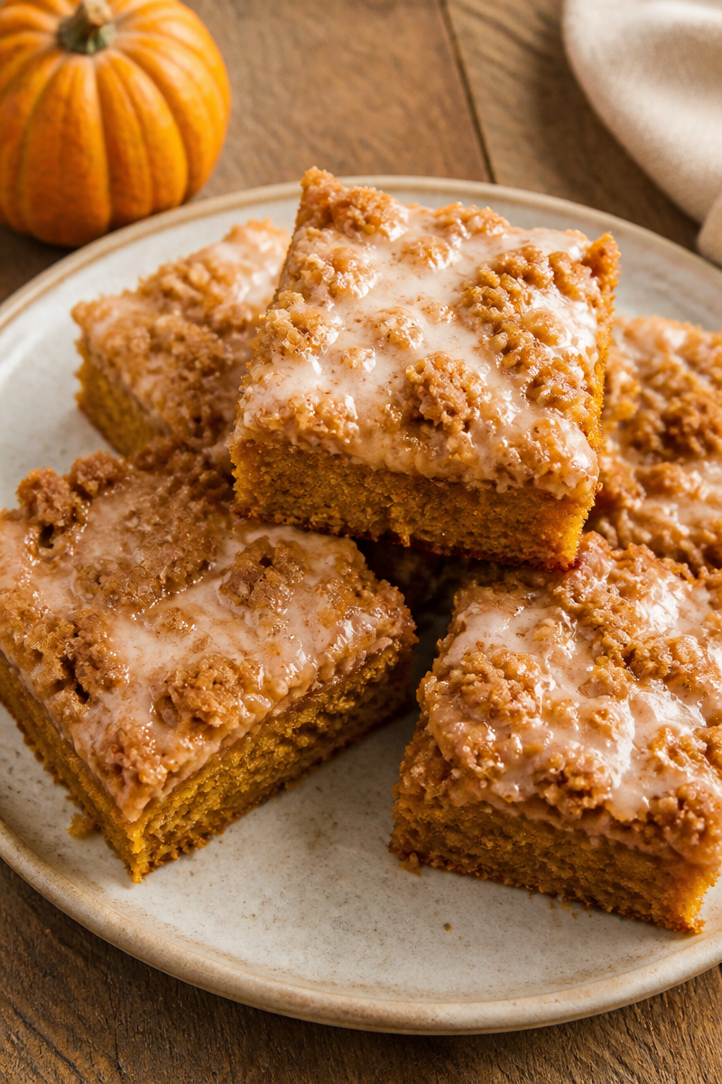 Cinnamon Streusel Pumpkin Coffee Cake