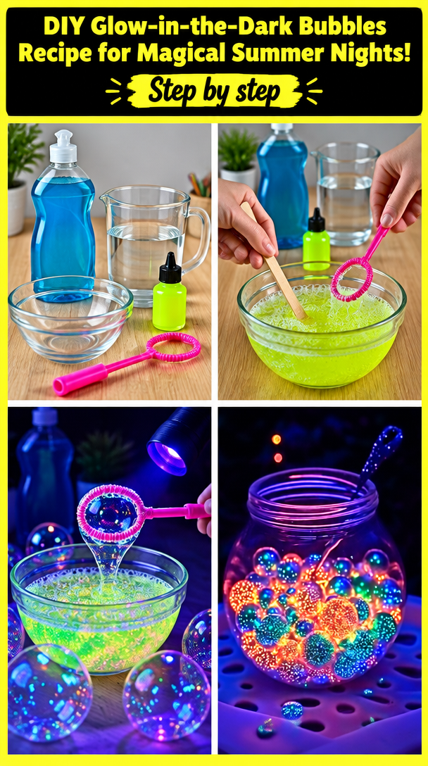 DIY Glow-in-the-Dark Bubbles Recipe for Magical Summer Nights!