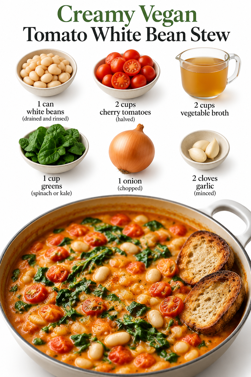 Creamy Vegan Tomato White Bean Stew