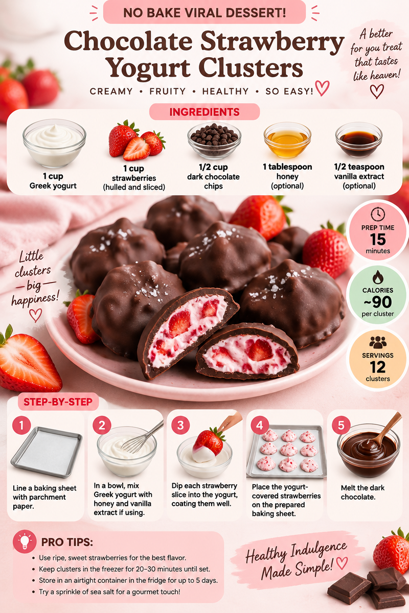 Chocolate Strawberry Yogurt Clusters Recipe