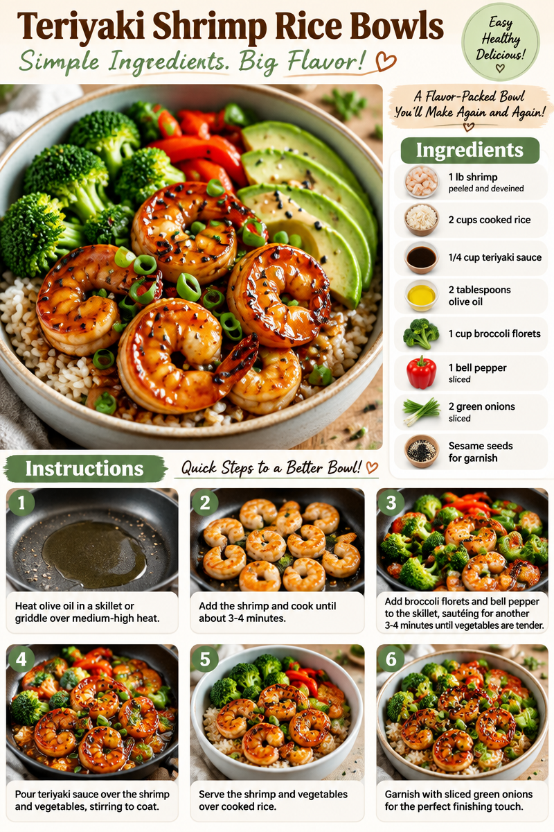 Teriyaki Shrimp Rice Bowls