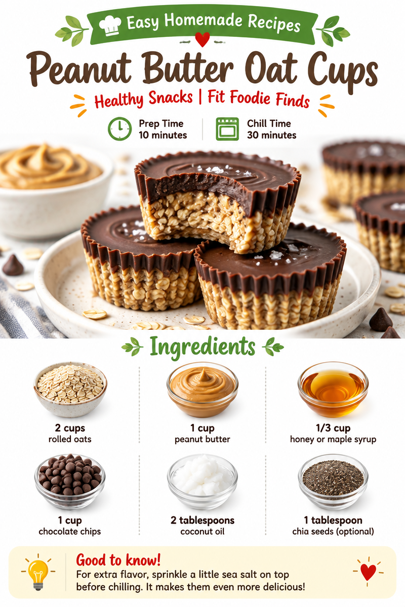 Peanut Butter Oat Cups | Healthy Snacks | Fit Foodie Finds