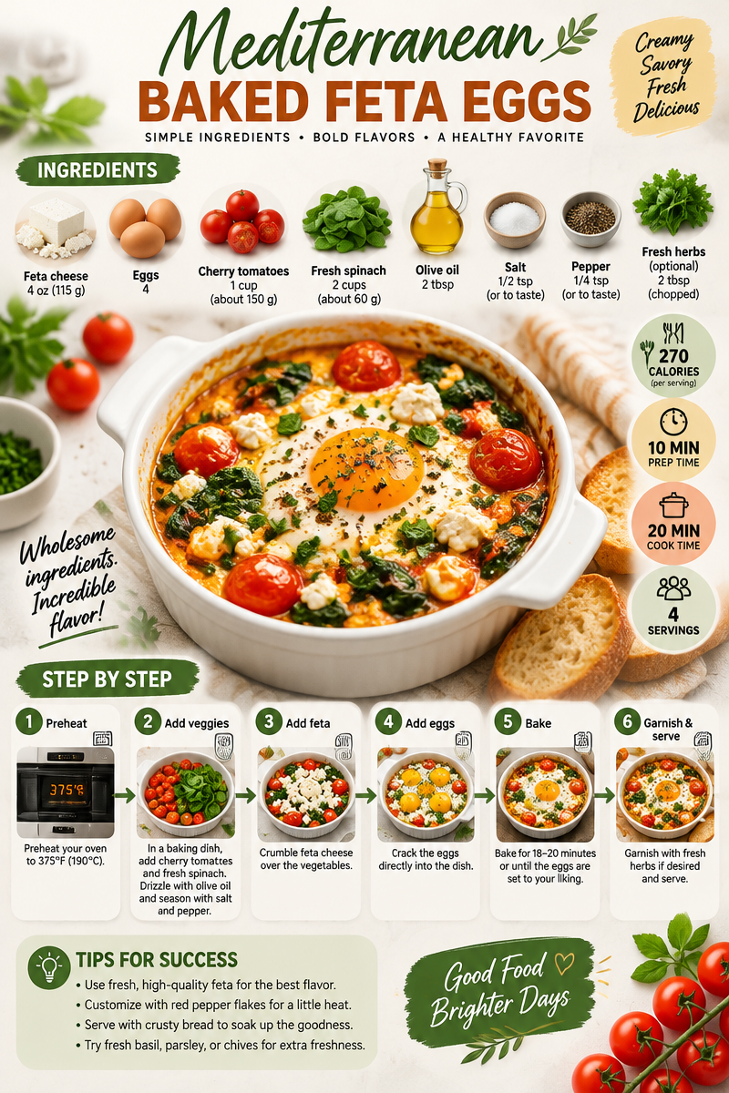 Mediterranean Baked Feta Eggs