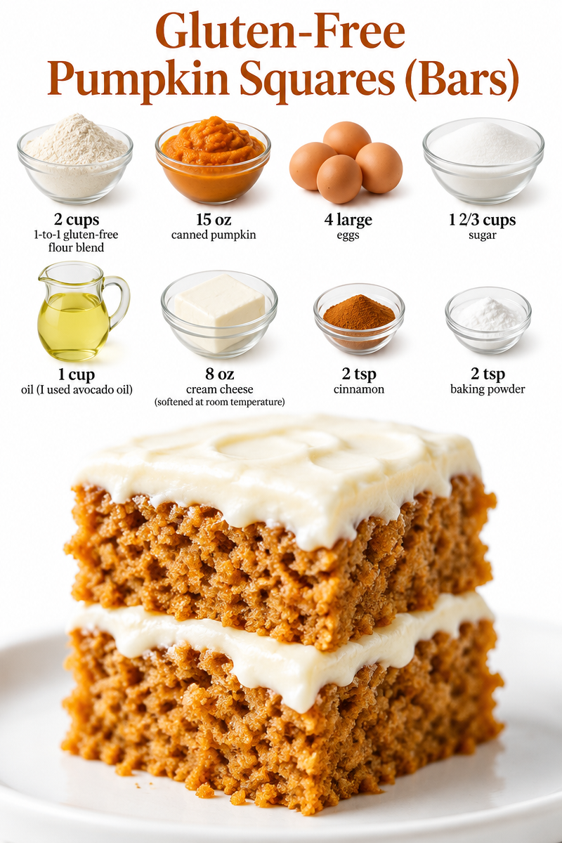 Gluten-Free Pumpkin Squares (Bars)