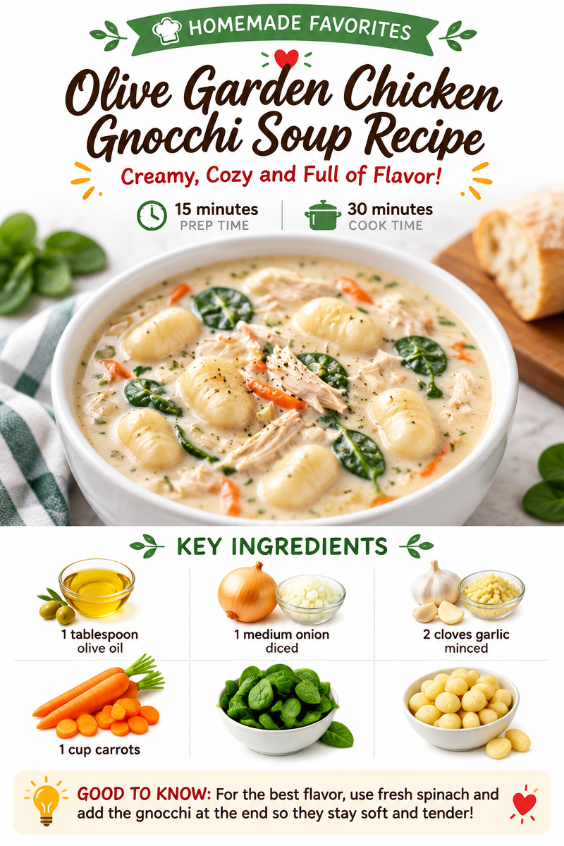 Olive Garden Chicken Gnocchi Soup Recipe