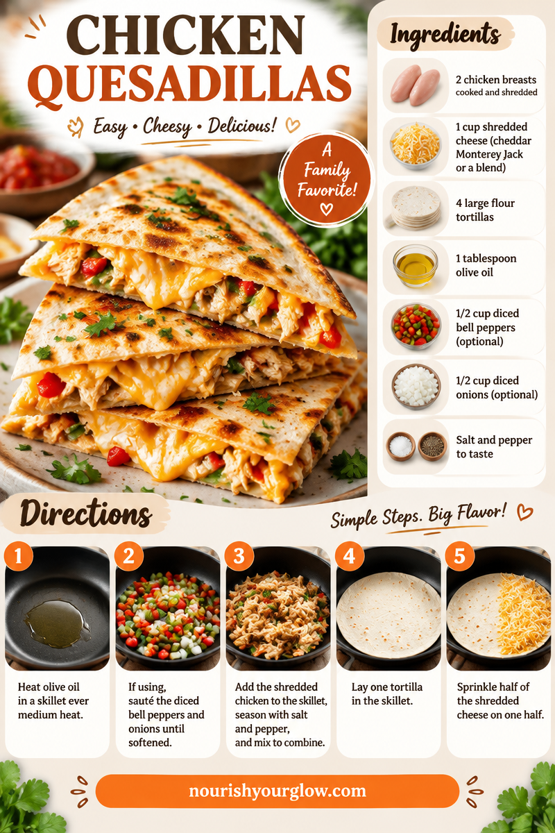 CHICKEN QUESADILLAS