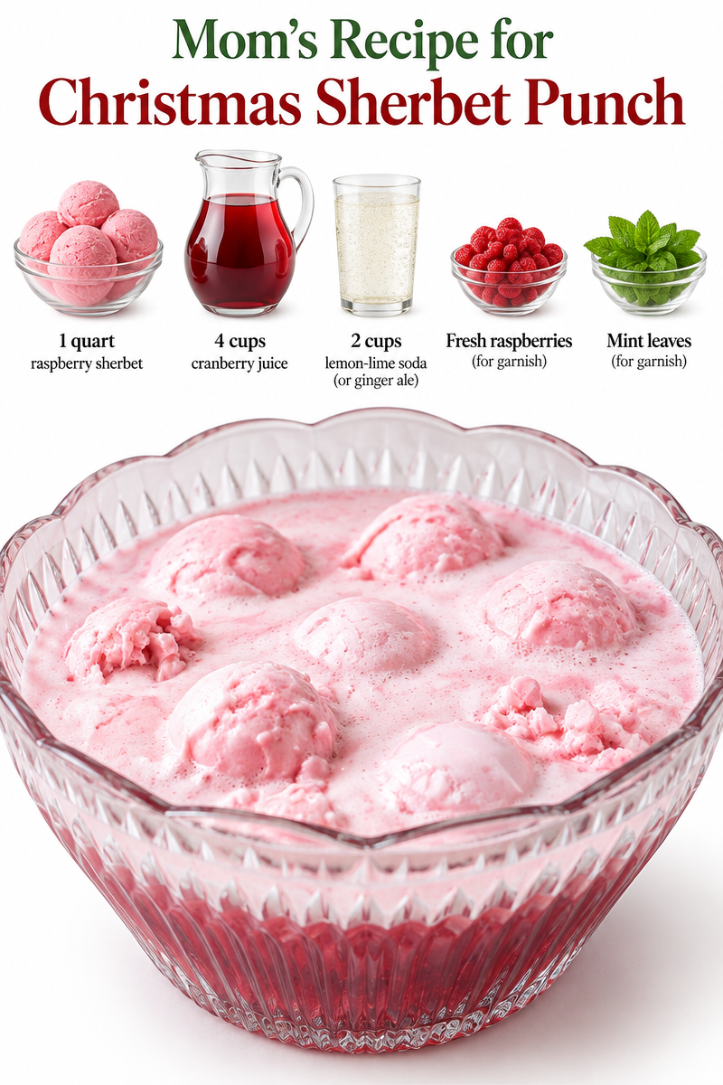 Mom’s Recipe for Christmas Sherbet Punch