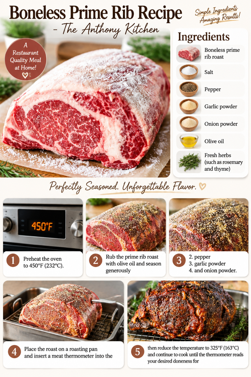 Boneless Prime Rib Recipe - The Anthony Kitchen