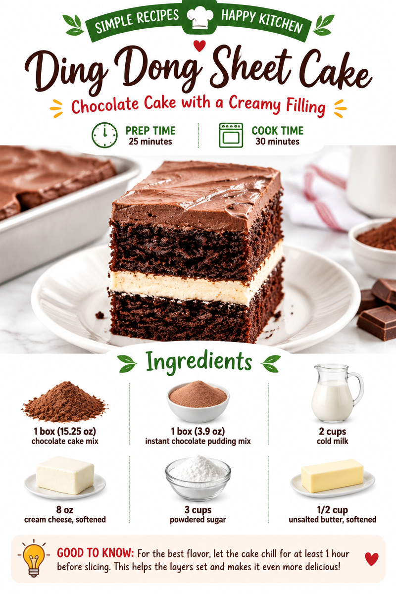 Ding Dong Sheet Cake