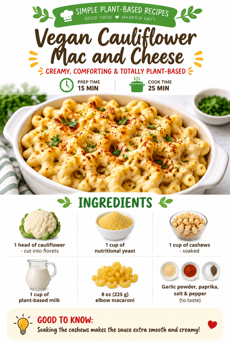 Vegan Cauliflower Mac and Cheese