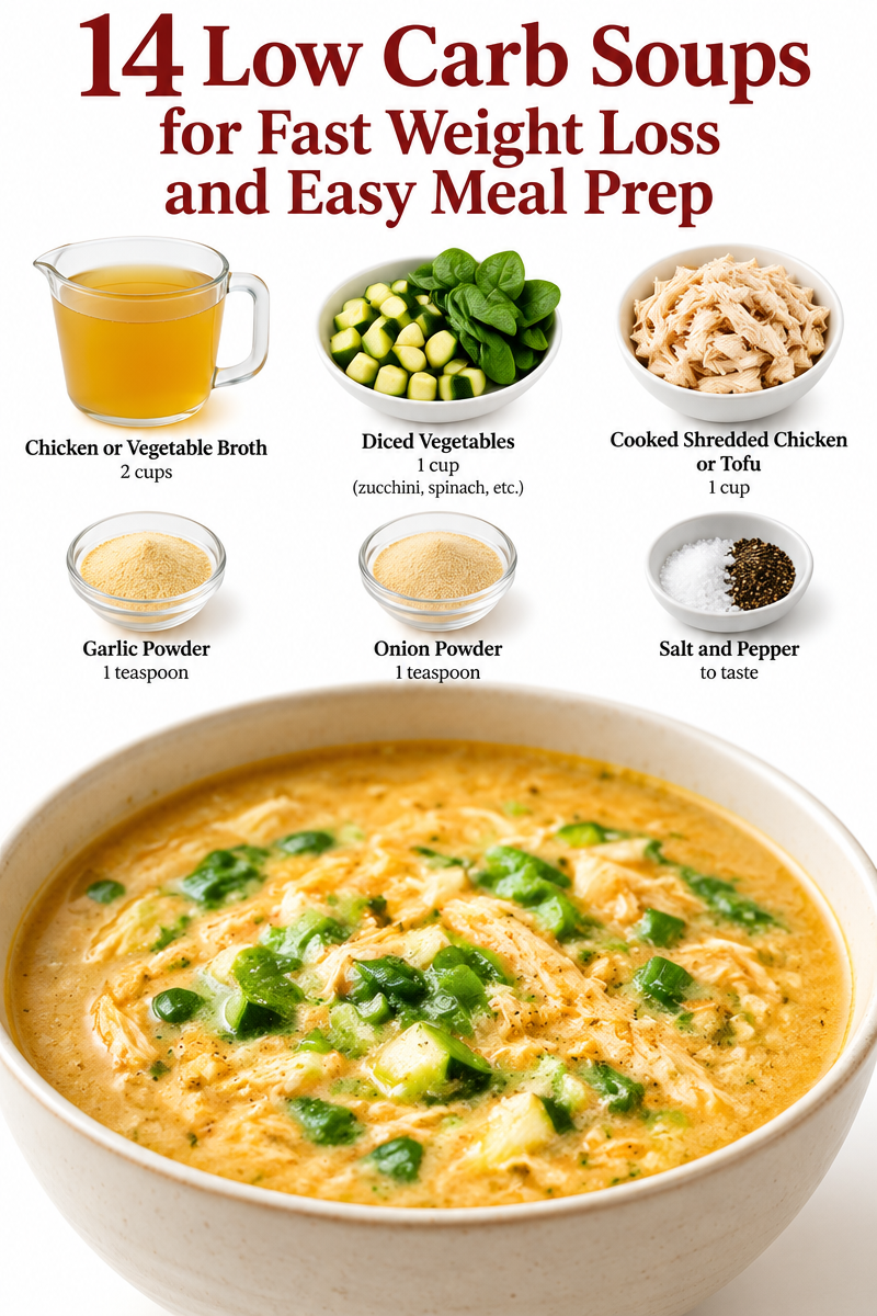 14 Low Carb Soups for Fast Weight Loss and Easy Meal Prep