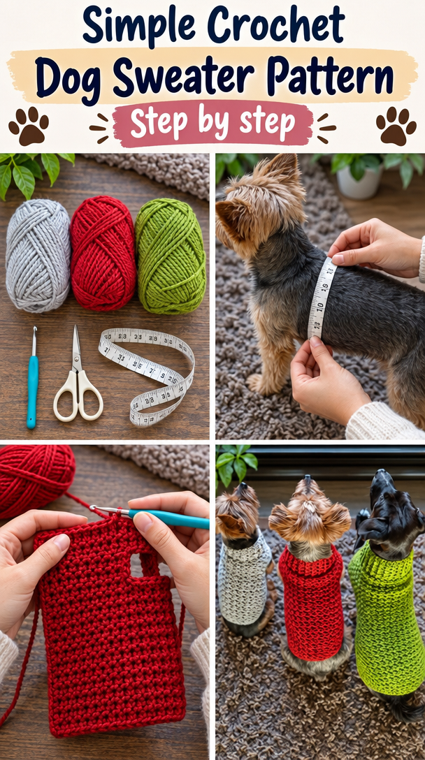 Simple Crochet Dog Sweater Pattern 5 Easy Crochet Dog Sweater Pattern