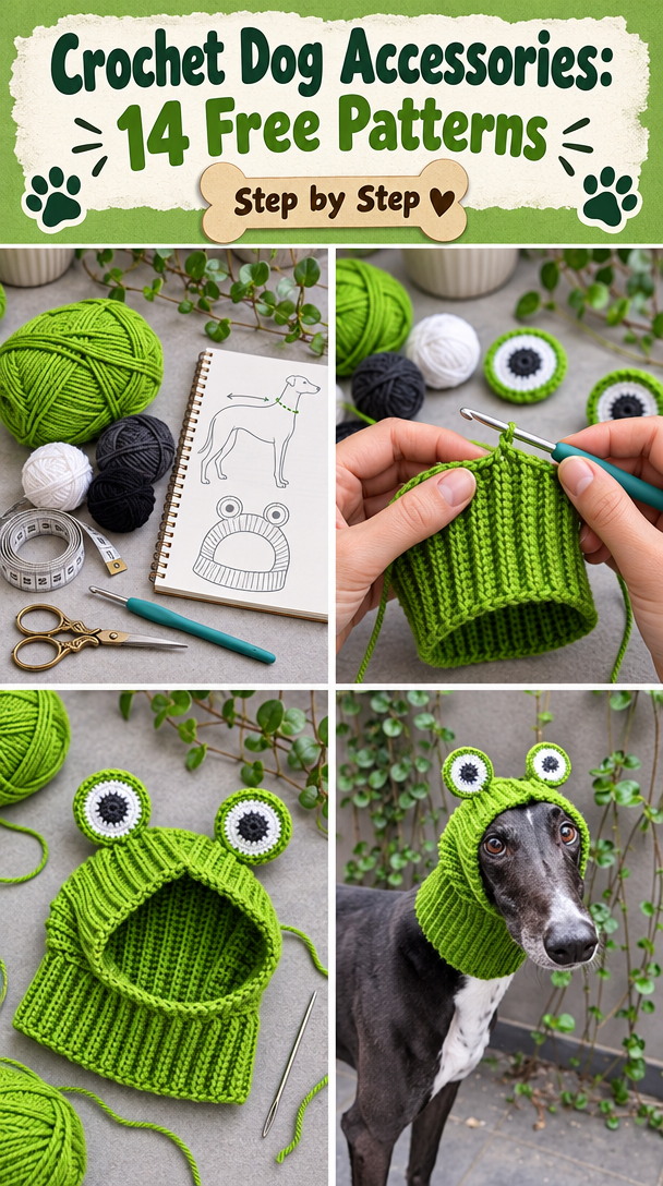 14 Crochet Dog Accessories Free Patterns