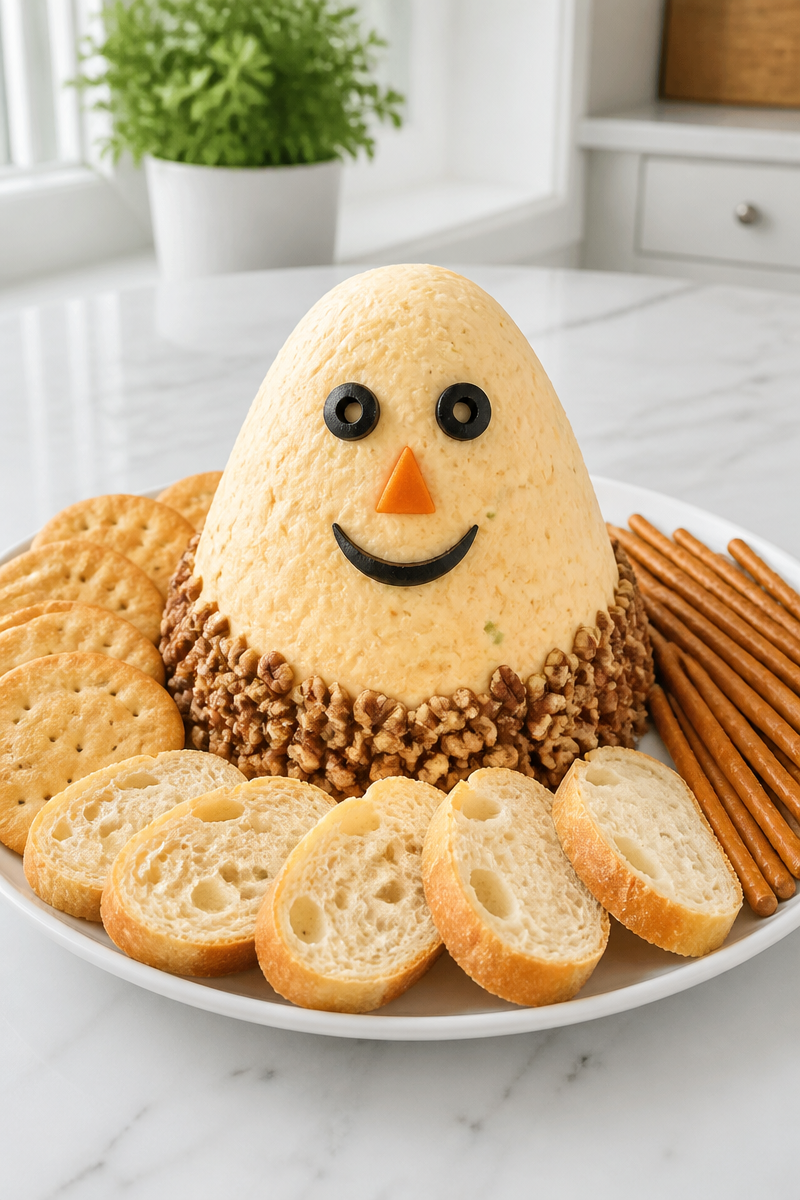 Pumpkin Ghost Cheese Ball Spread