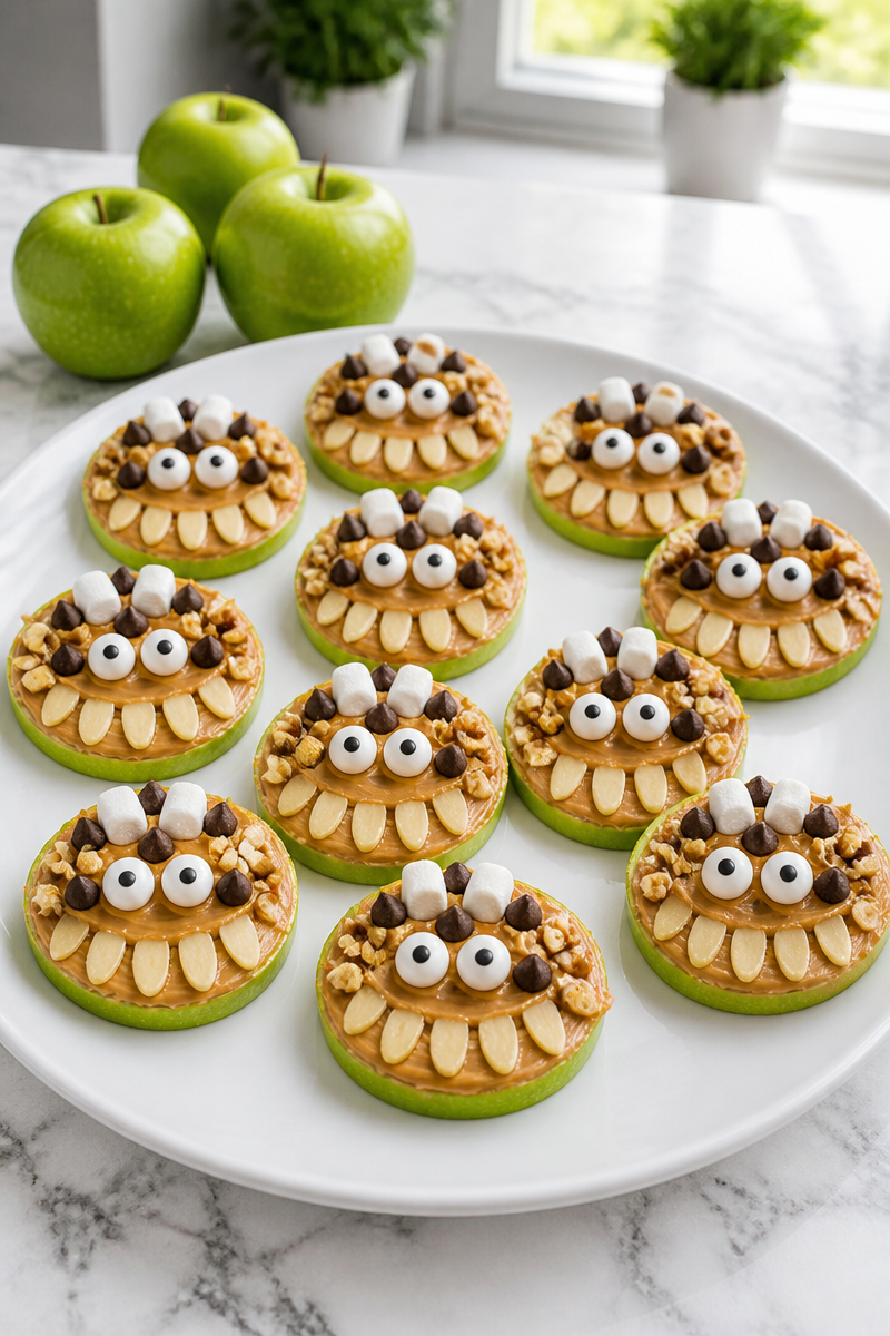 Candy Apple Slice Monster Bites