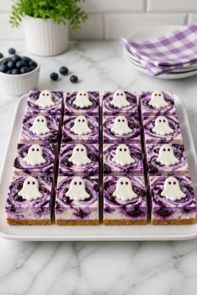 Halloween Boo Berry Cheesecake Bar
