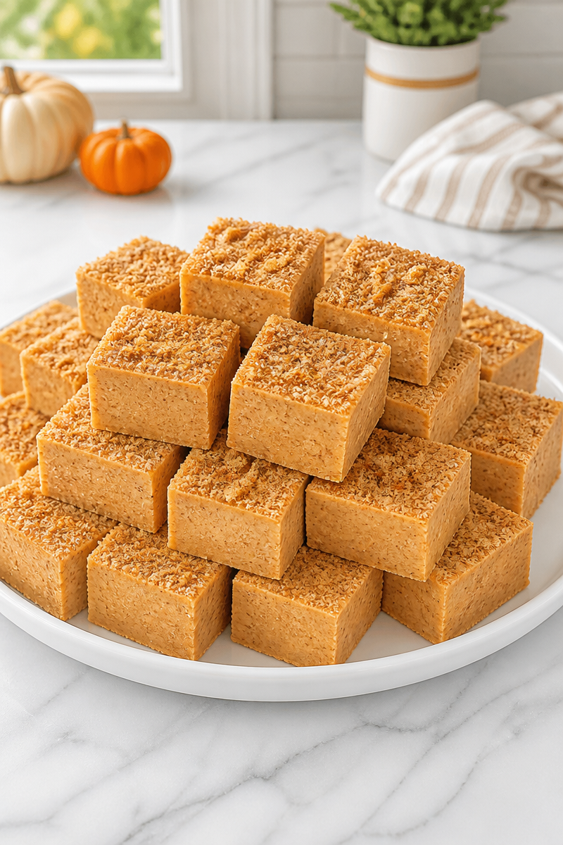 Pumpkin Spice White Chocolate Fudge