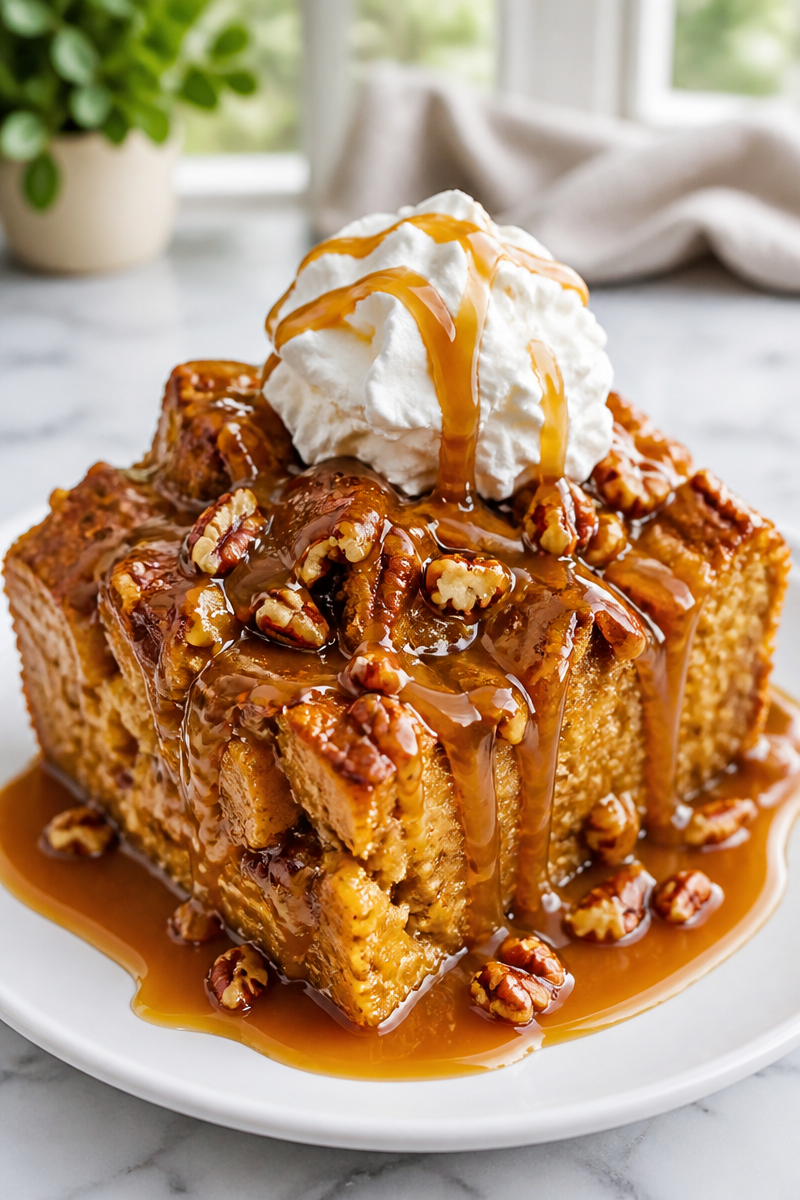 Spiced Pumpkin Bread Pudding Bake