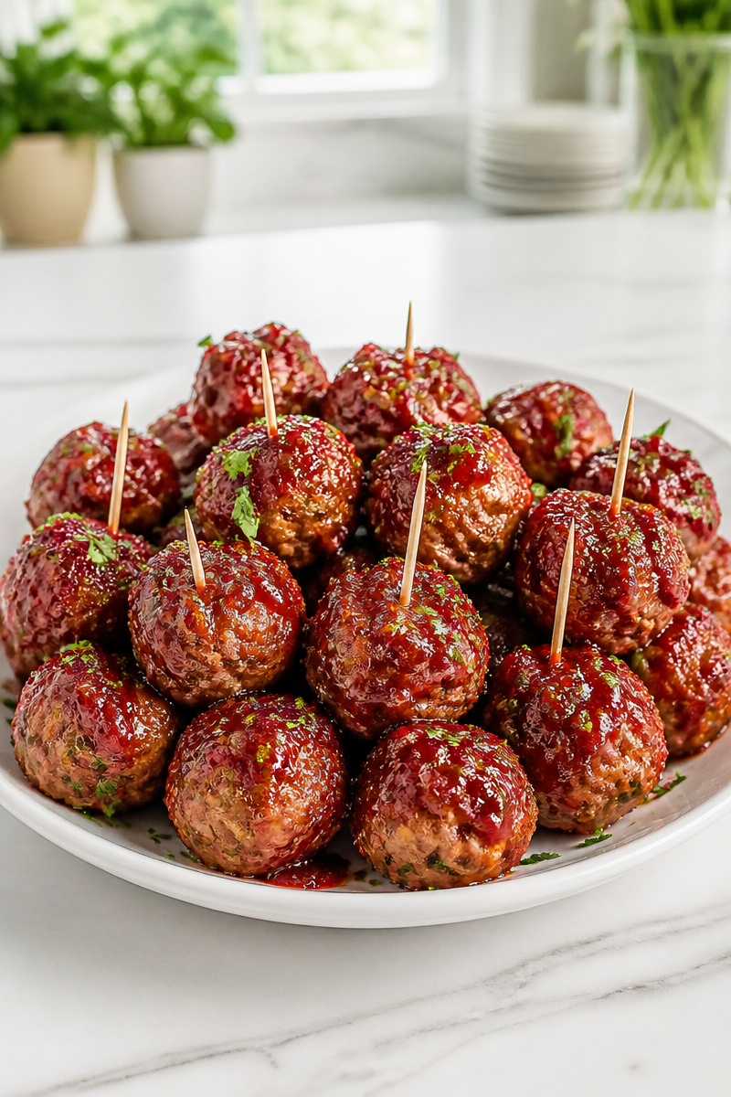 Classic Turkey Meatball Cranberry Glaze