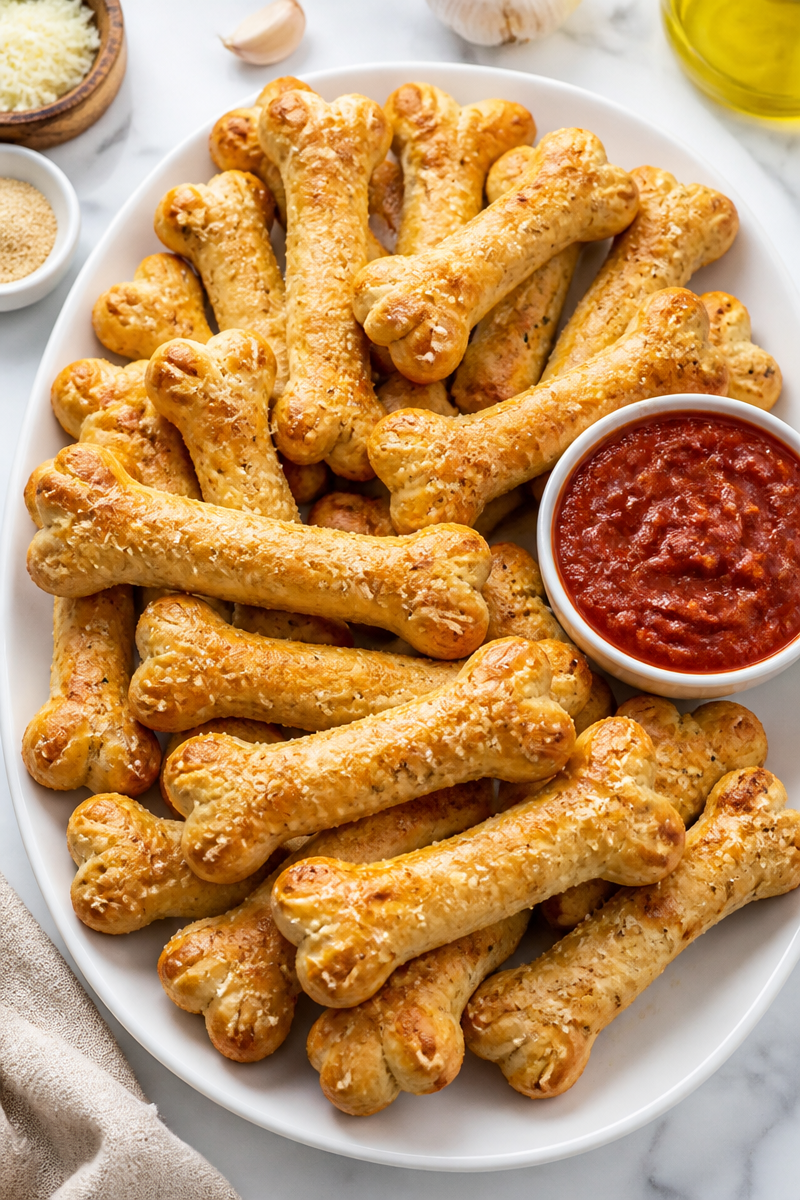 Halloween Skeleton Bone Breadstick Snack