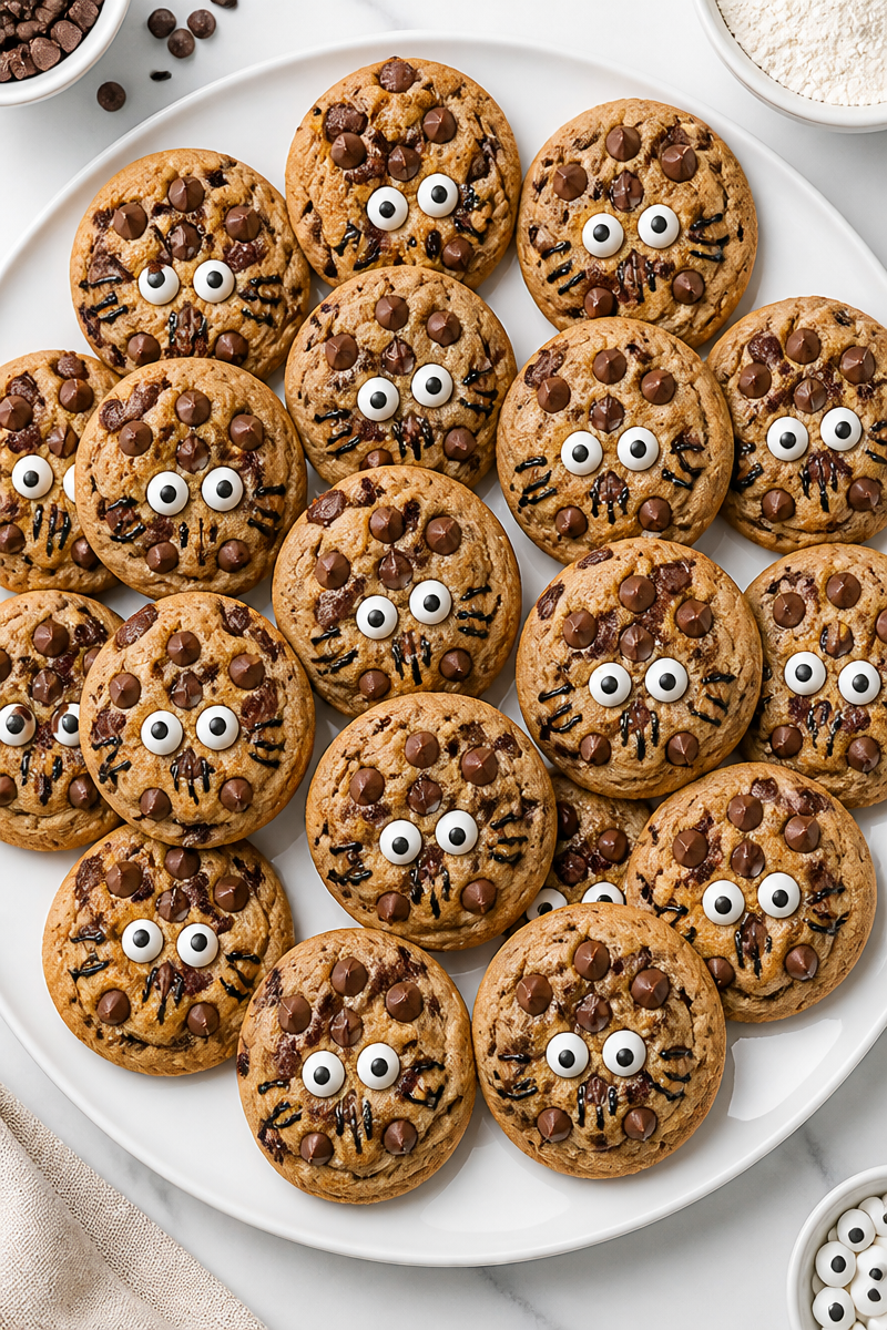 Halloween Werewolf Chocolate Chip Cookie
