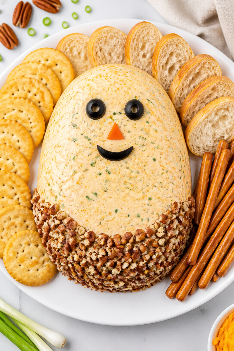 Pumpkin Ghost Cheese Ball Spread