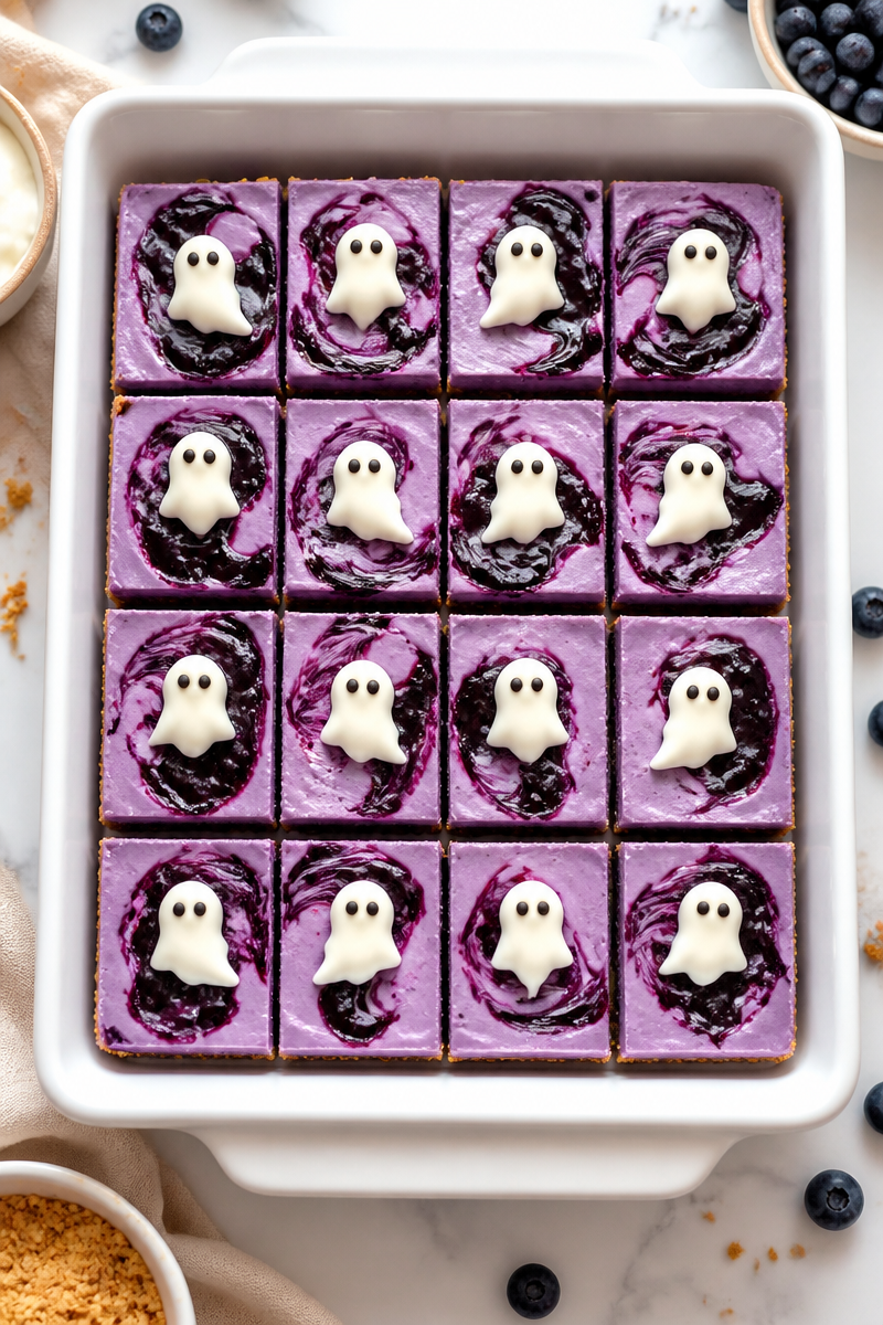 Halloween Boo Berry Cheesecake Bar